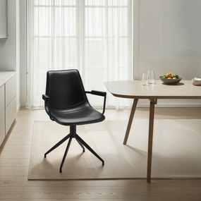 Isabel Dining Chair with Armrests Black