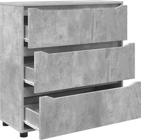 vidaXL Ντουλάπι αποθήκευσης Σκυρόδεμα Γκρι 80 x 31 x 81 εκ