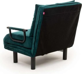 Πολυθρόνα-Κρεβάτι Πετρόλ Πράσινο SENTO SINGLE 75x50x75