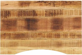 vidaXL Επιφάνεια Γραφείου Καμπύλη 100x50x2,5 εκ Μασίφ Ακατ. Μάνγκο