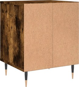 vidaXL Κομοδίνα 2 τεμ. Καπνιστή Δρυς 40 x 35 x 50 εκ. Επεξεργ. Ξύλο
