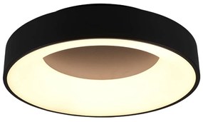 Φωτιστικό Οροφής - Πλαφονιέρα Girona 671210132 27W Led Φ45cm 11cm Black Mat Trio Lighting Μέταλλο