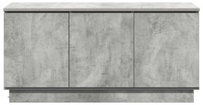 vidaXL Τηλεοπτική Ντουλάπα Σκυρόδεμα Γκρι 100x38x49 εκ. Επεξεργασμένο Ξύλο