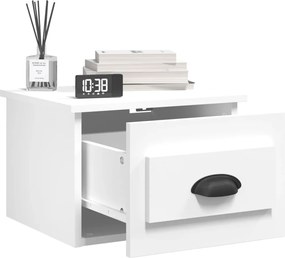 vidaXL Κομοδίνο Επιτοίχιο Λευκό 41,5 x 36 x 28 εκ.