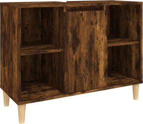 vidaXL Ντουλάπι Νιπτήρα Καπνιστή Δρυς 80x33x60 εκ. Επεξεργ. Ξύλο