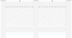 vidaXL Κάλυμμα Καλοριφέρ Λευκό 152 x 19 x 81,5 εκ. από MDF