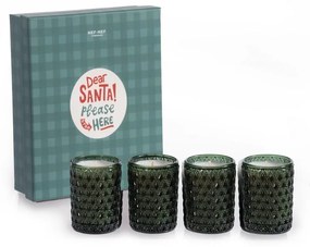 Αρωματικά Κεριά Dear Santa (Σετ 4τμχ) 4x70 gr Green Nef-Nef