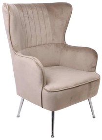 Πολυθρόνα CROMA Ύφασμα Καφέ Velure 76x80x104cm