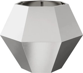 vidaXL Γλάστρα Ασημί 75 x 75 x 60 εκ Ανοξείδωτο ατσάλι