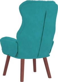 vidaXL Πολυθρόνα Τιρκουάζ 69 x 74 x 93 εκ. Βελούδο