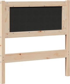 vidaXL Ταπετσαρισμένο κεφαλάρι Καφέ 75 cm Στερεά ξυλεία πεύκου