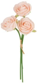 Beauty Home Μπουκέτο με 3 αφρώδη τριαντάφυλλα ροζ ø7×26.5cm