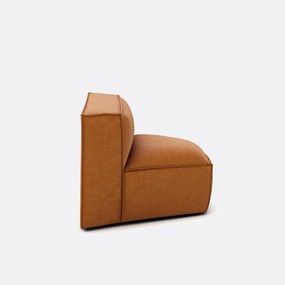 Γωνιακή πολυθρόνα με βελούδινη ανάγλυφη ταπετσαρία, Seven