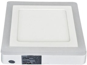 LED V-TAC Εξωτερικό Πάνελ mini 12W+3w τετράγωνο με φωτεινό περίγραμμα Θερμό Λευκό 4925