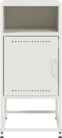 vidaXL Κομοδίνο Λευκό 36 x 39 x 78 εκ. από Χάλυβα