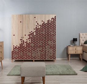 Τετραφυλλη Ντουλαπα Δρυς Sonoma IMAJ 52x180x192