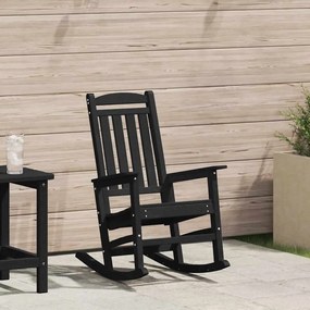 vidaXL Μαύρη Κουνιστή Καρέκλα 70x92x108 εκ.