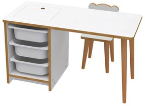 ΣΕΤ ΠΑΙΔΙΚΟΥ ΓΡΑΦΕΙΟΥ STAK HM18222.01 ΜΕΛΑΜΙΝΗ ΣΕ ΛΕΥΚΟ-ΦΥΣΙΚΟ 90x42x50Υεκ.