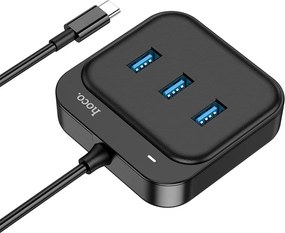 Hub USB-C Hoco HB31 Easy 4-in-1 με 4 χ USB3.0 Μαύρο 20cm