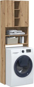 vidaXL Ντουλάπι Πλυντηρίου τεχνίτης Δρυς 64 x 25,5 x 190 εκ.