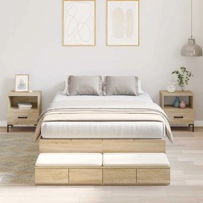 vidaXL Κρεβάτι Αποθήκευσης Sonoma Oak 120x200 εκ