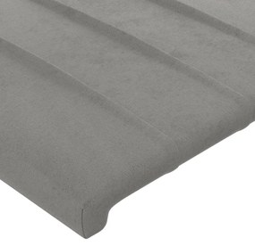 Κεφαλάρι με Πτερύγια Ανοιχτό Γκρι 93x23x118/128 εκ. Βελούδινο 3118230