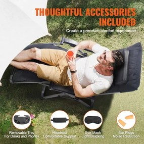 VEVOR Zero Gravity Chair 26" Zero Gravity Recliner Lounge Chair Indoor &amp; Outdoor