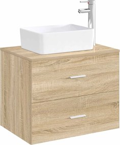 vidaXL Λεκάνη μπάνιου Χρωμέ 40,5 x 30,5 x 13 cm Μέταλλο