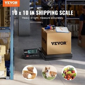 VEVOR Shipping Scale Digital Postal Scale 110 lbs x 0.07 oz. AC/DC Package LCD