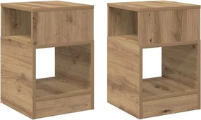 vidaXL End Table 2 τμχ. Artisan Oak 30,5 x 30 x 45 εκ