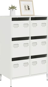 vidaXL Ντουλάπι Λευκό 68x39x101,5 εκ. από Χάλυβα