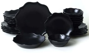 Σερβίτσιο Πιάτα Φαγητού (Σετ 24Τμχ) 275KRM2341 Black Hermia 24 τμχ Ceramic