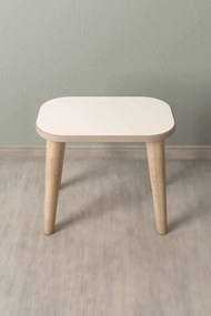 Σκαμπό Λευκό LETRA 32x21x27