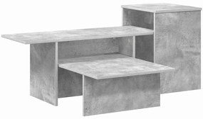 vidaXL Τραπέζι κονσόλας Σκυρόδεμα Γκρι 91,5 x 35 x 38,5 εκ