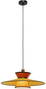 Φωτιστικό Οροφής Κρεμαστό 1φωτό Riva Πορτοκαλί Βαμβάκι 55x55x158 εκ. - Πορτοκαλί