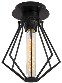 Φωτιστικό Οροφής - Πλαφονιέρα Oylat 525NOR1480 Φ18x25cm 1xE27 40W Black Opviq