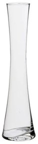 Διάφανο γυάλινο βάζο διακόσμησης 9.5x9.5x37εκ
