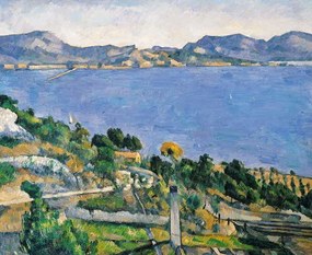 Αναπαραγωγή L'Estaque, View of the Bay of Marseilles, Paul Cezanne