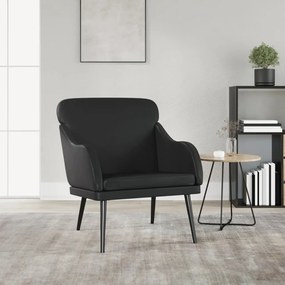 vidaXL Πολυθρόνα Μαύρη 63 x 76 x 80 εκ. από Συνθετικό Δέρμα
