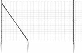 vidaXL Συρματόπλεγμα με ακίδες 10 x 1,6 μ. (Π x Υ)