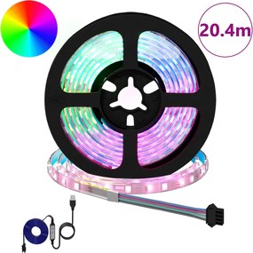 vidaXL Λωρίδα LED 12 pcs Μαύρο και Διαφανές 1700 χιλ