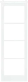 vidaXL Ολισθητή Πόρτα Χειροκίνητος Λευκό 78 x 232 cm Ξύλο και μέταλλο