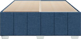 vidaXL Σκελετός Κρεβατιού Χωρίς Στρώμα Μπλε 140x190 εκ. Υφασμάτινο