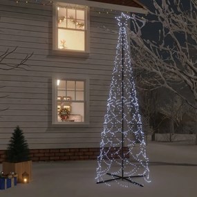 vidaXL Χριστουγεννιάτικο Δέντρο Κώνος 500 LED Ψυχρό Λευκό 100x300 εκ.