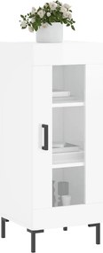 vidaXL Ντουλάπι Γυαλιστερό Λευκό 34,5x34x90 εκ. Επεξεργασμένο Ξύλο