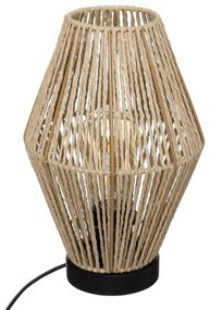 Table lamp PWL-1108 Ε27 beige D19x32cm 19x19x32 εκ.