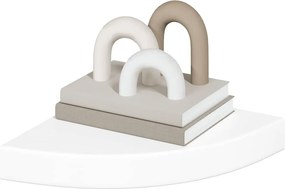 vidaXL Ράφι Γωνίας Πλωτή Γυαλιστερή Λευκή 25x25x3,8 εκ. από MDF