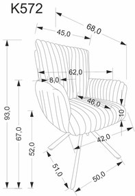Καρέκλα Lona-Gkri (2) τεμάχια