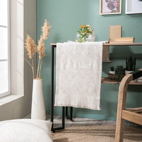 Τραβέρσα Felicia 01 All Over Ecru Teoran 45X180 Cotton-Polyester