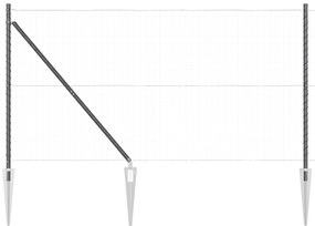 vidaXL Στυλοί Φράχτη με Σφήνα 52 τεμάχια Ø32 mm 160 cm Γαλβανισμένο Ατσάλι